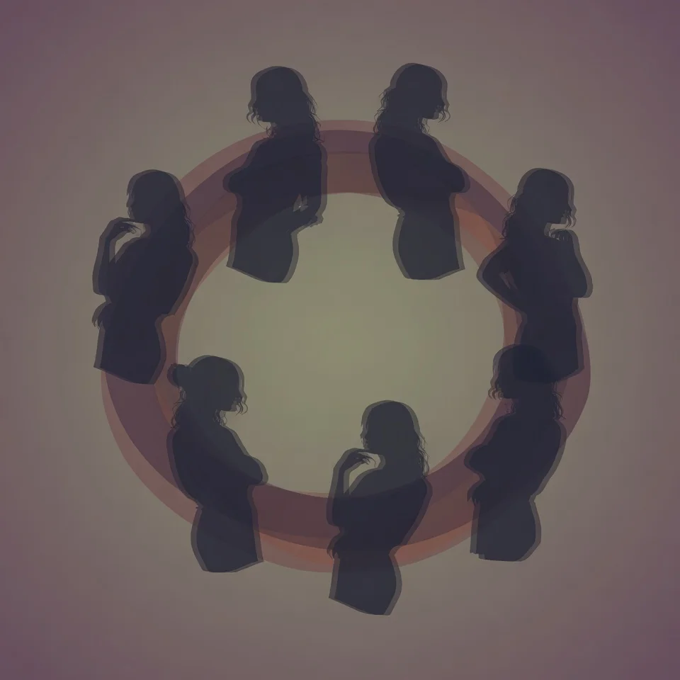 Motivo circolare che rappresenta un ciclo emotivo che ritorna sempre allo stesso punto